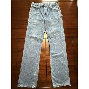 🔥RARE - NEW Vintage Key Y2k Jeans Mens 32 X 36 Blue Carpenter 💯 Cotton Boot